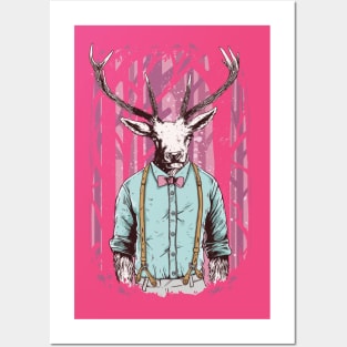 Hipster Deer Posters and Art